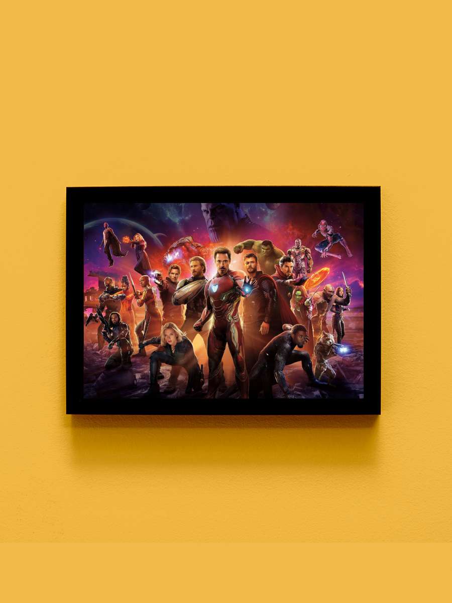 Avengers: Sonsuzluk Savaşı - Avengers: Infinity War Film Tablo Siyah Çerçeveli Film Poster Afiş Tablo