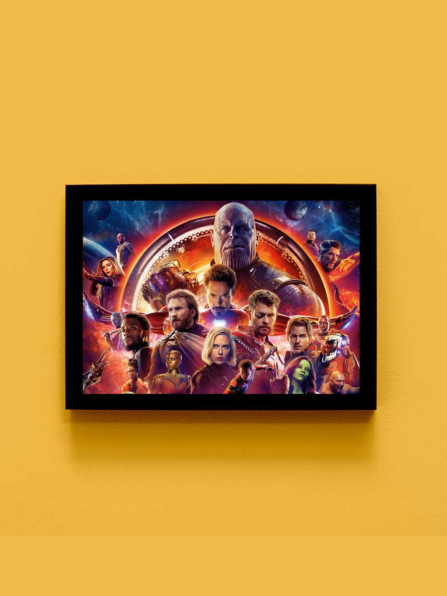 Avengers: Sonsuzluk Savaşı - Avengers: Infinity War Film Tablo Siyah Çerçeveli Film Poster Afiş Tablo