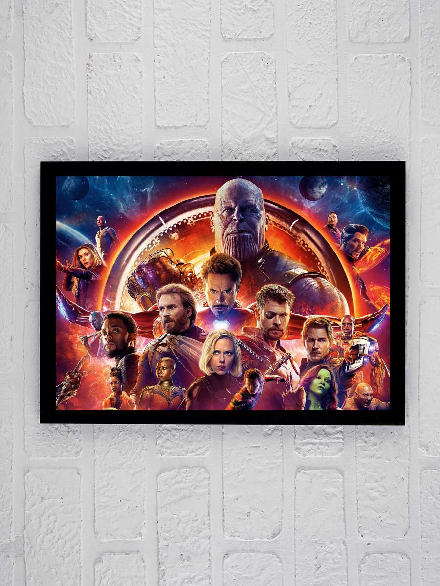 Avengers: Sonsuzluk Savaşı - Avengers: Infinity War Film Tablo Siyah Çerçeveli Film Poster Afiş Tablo