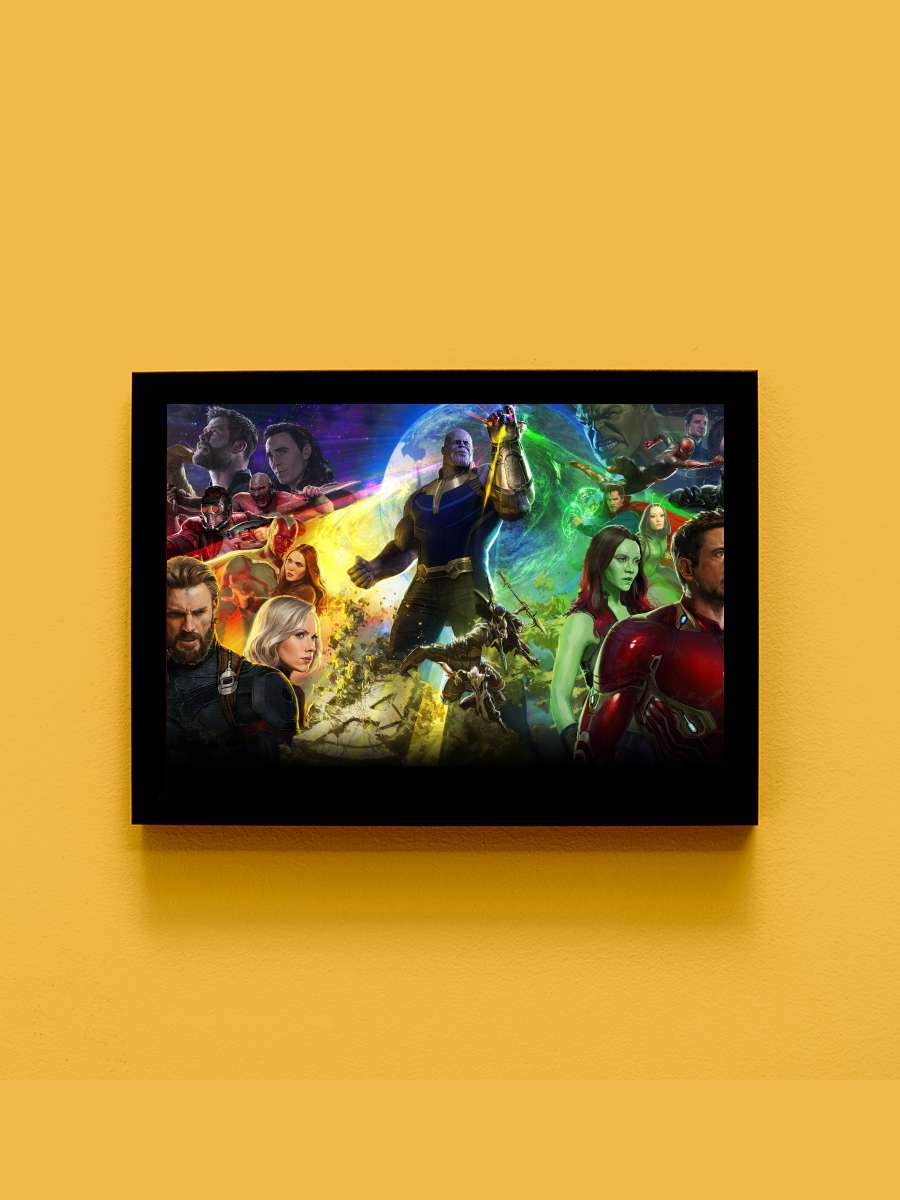 Avengers: Sonsuzluk Savaşı - Avengers: Infinity War Film Tablo Siyah Çerçeveli Film Poster Afiş Tablo