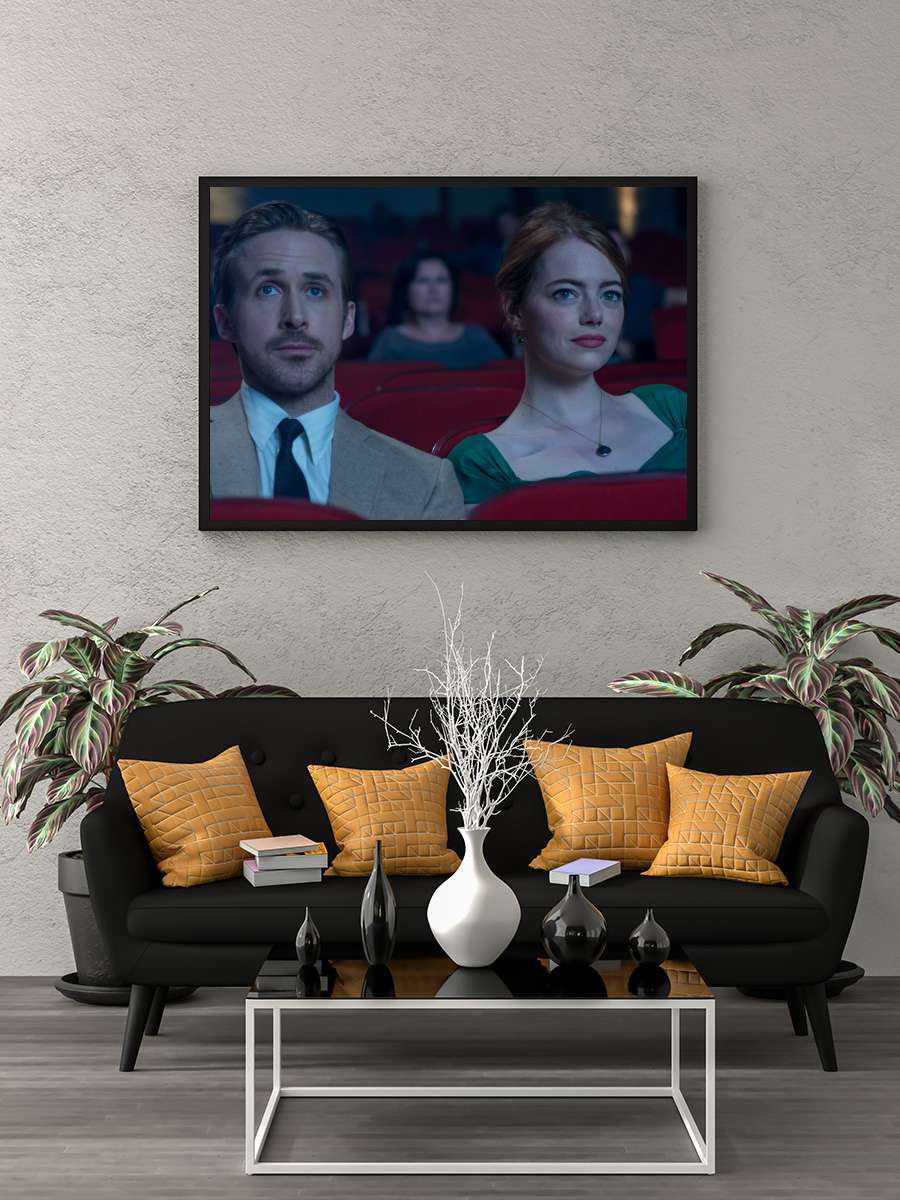 Aşıklar Şehri - La La Land Film Tablo Siyah Çerçeveli Film Poster Afiş Tablo