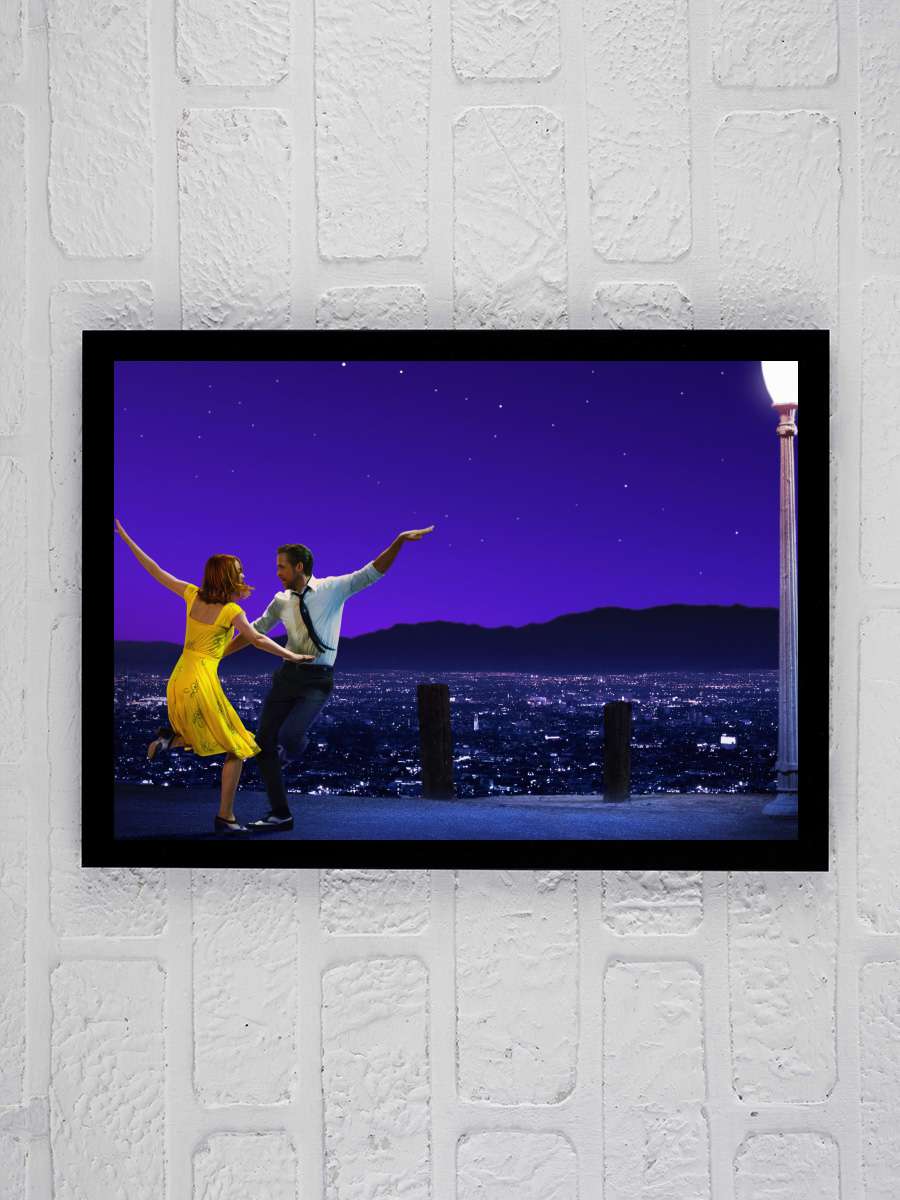 Aşıklar Şehri - La La Land Film Tablo Siyah Çerçeveli Film Poster Afiş Tablo