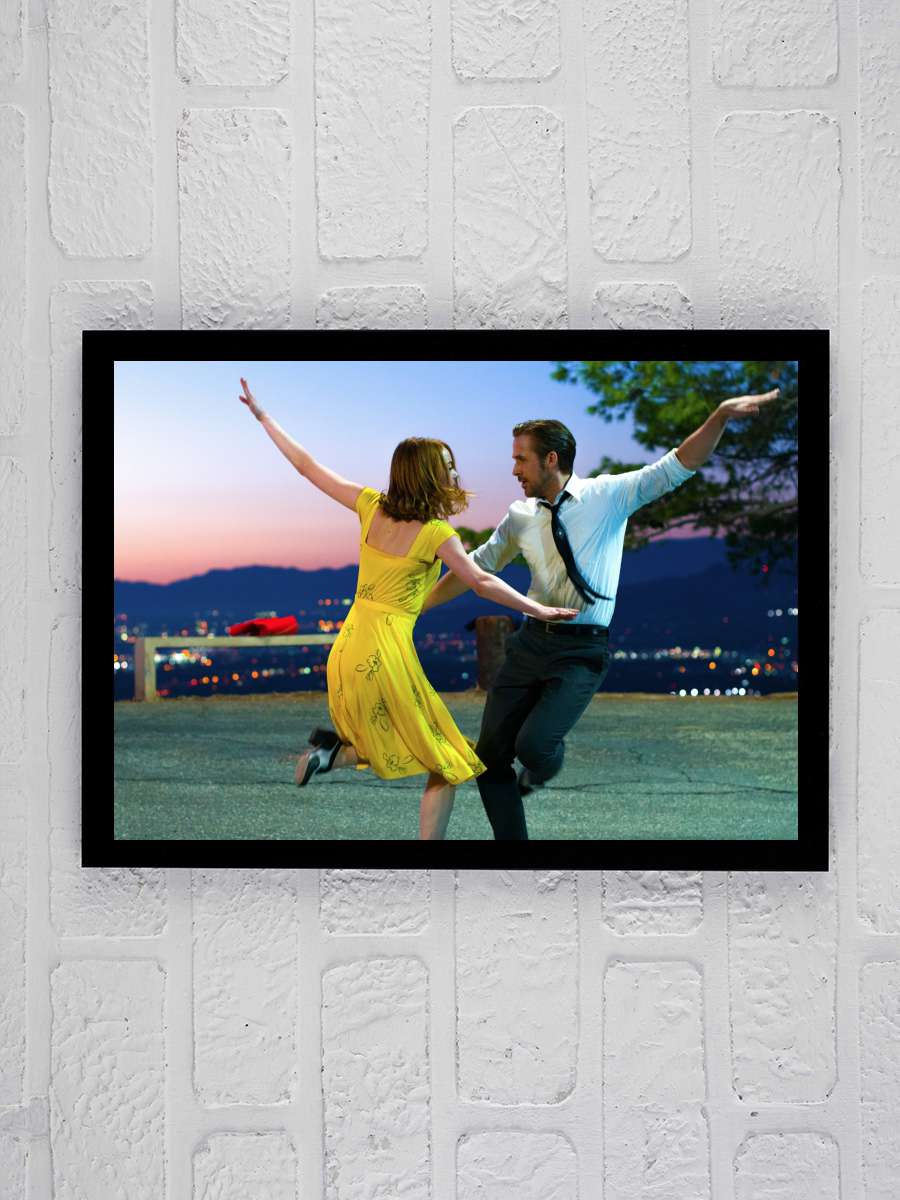 Aşıklar Şehri - La La Land Film Tablo Siyah Çerçeveli Film Poster Afiş Tablo