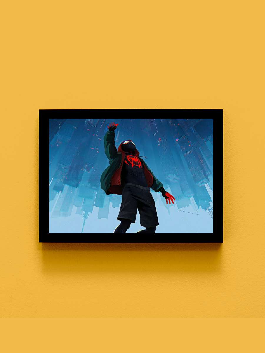 Örümcek Adam: Örümcek Evreninde - Spider-Man: Into the Spider-Verse Film Tablo Siyah Çerçeveli Film Poster Afiş Tablo