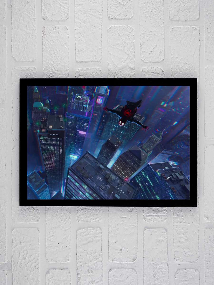 Örümcek Adam: Örümcek Evreninde - Spider-Man: Into the Spider-Verse Film Tablo Siyah Çerçeveli Film Poster Afiş Tablo