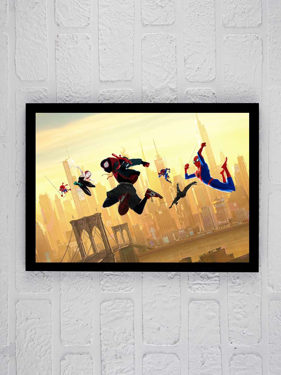 Örümcek Adam: Örümcek Evreninde - Spider-Man: Into the Spider-Verse Film Tablo Siyah Çerçeveli Film Poster Afiş Tablo