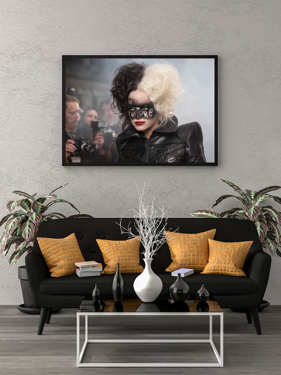 Cruella Film Tablo Siyah Çerçeveli Film Poster Afiş Tablo