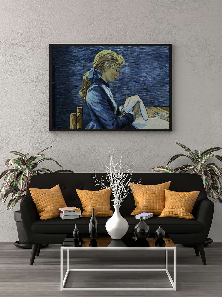 Vincent'ten Sevgilerle - Loving Vincent Film Tablo Siyah Çerçeveli Film Poster Afiş Tablo