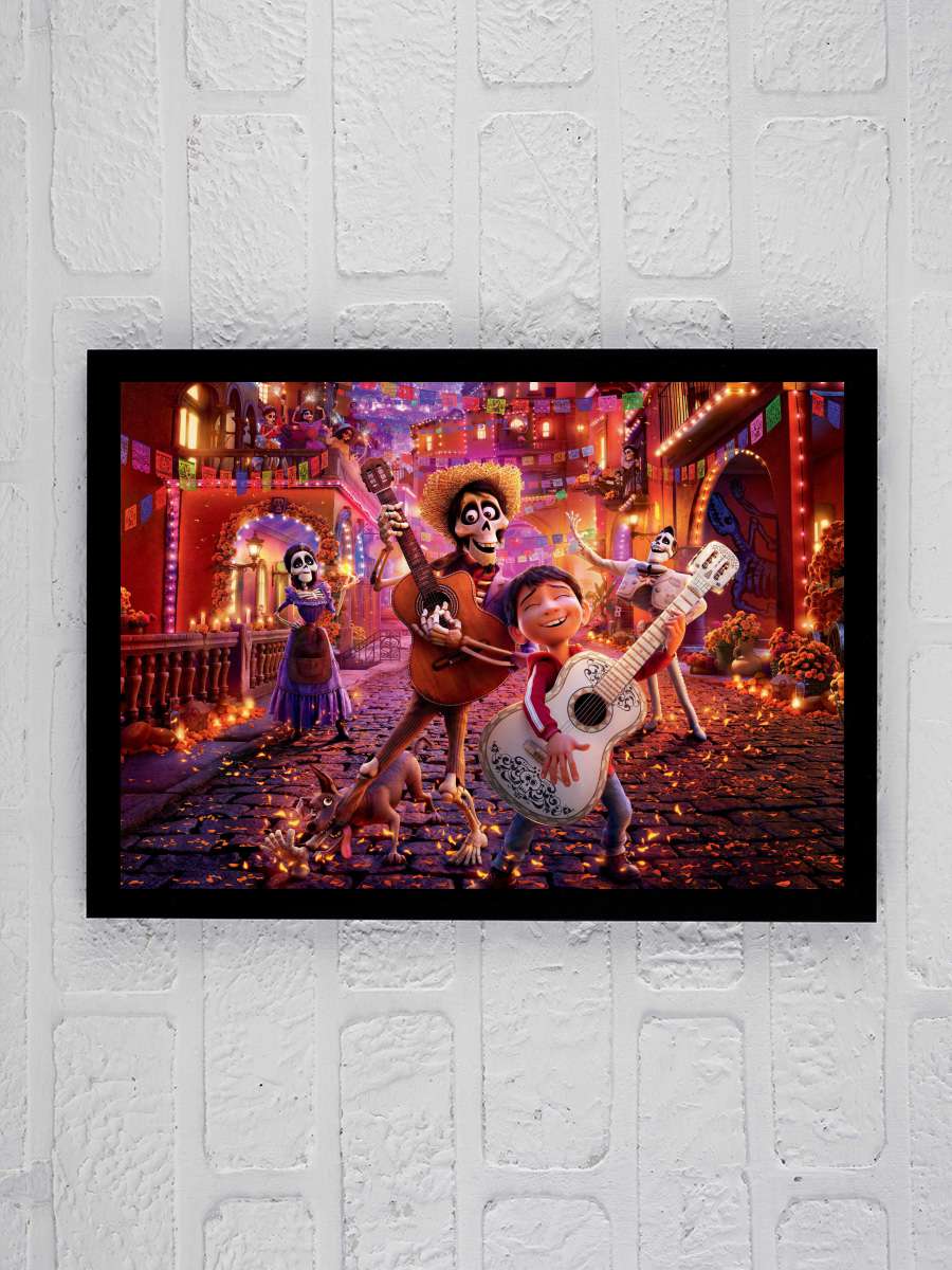 Coco Film Tablo Siyah Çerçeveli Film Poster Afiş Tablo