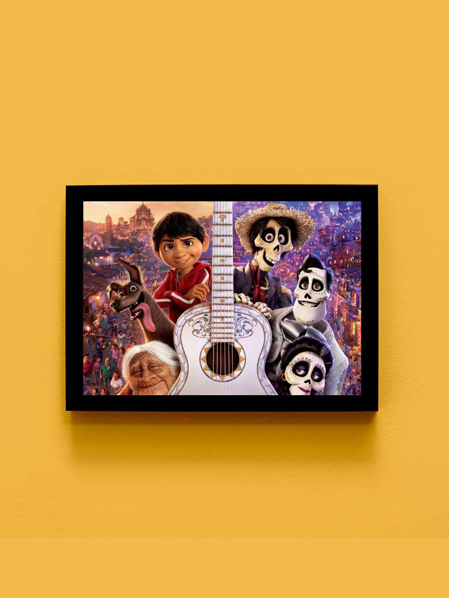 Coco Film Tablo Siyah Çerçeveli Film Poster Afiş Tablo