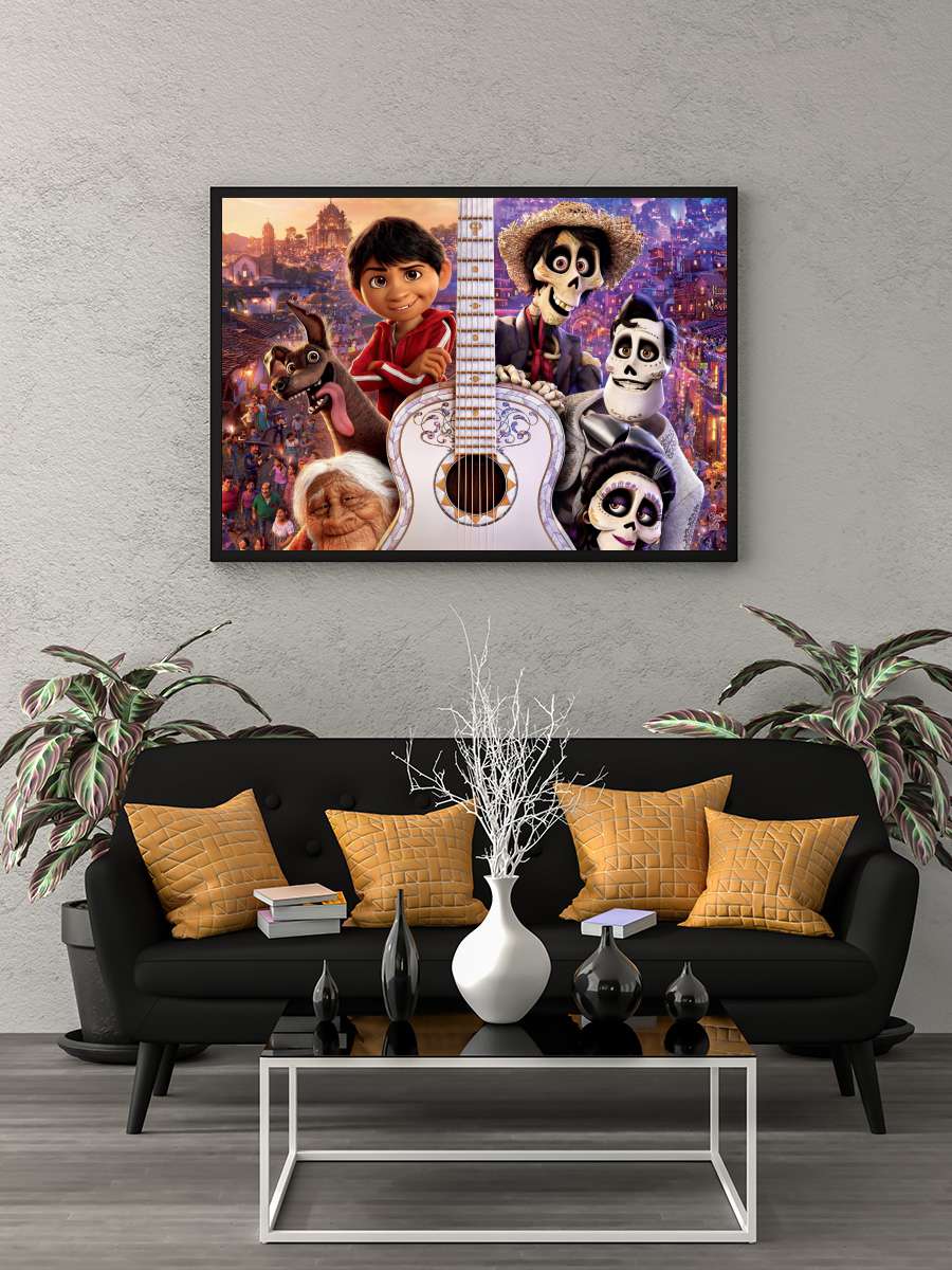 Coco Film Tablo Siyah Çerçeveli Film Poster Afiş Tablo