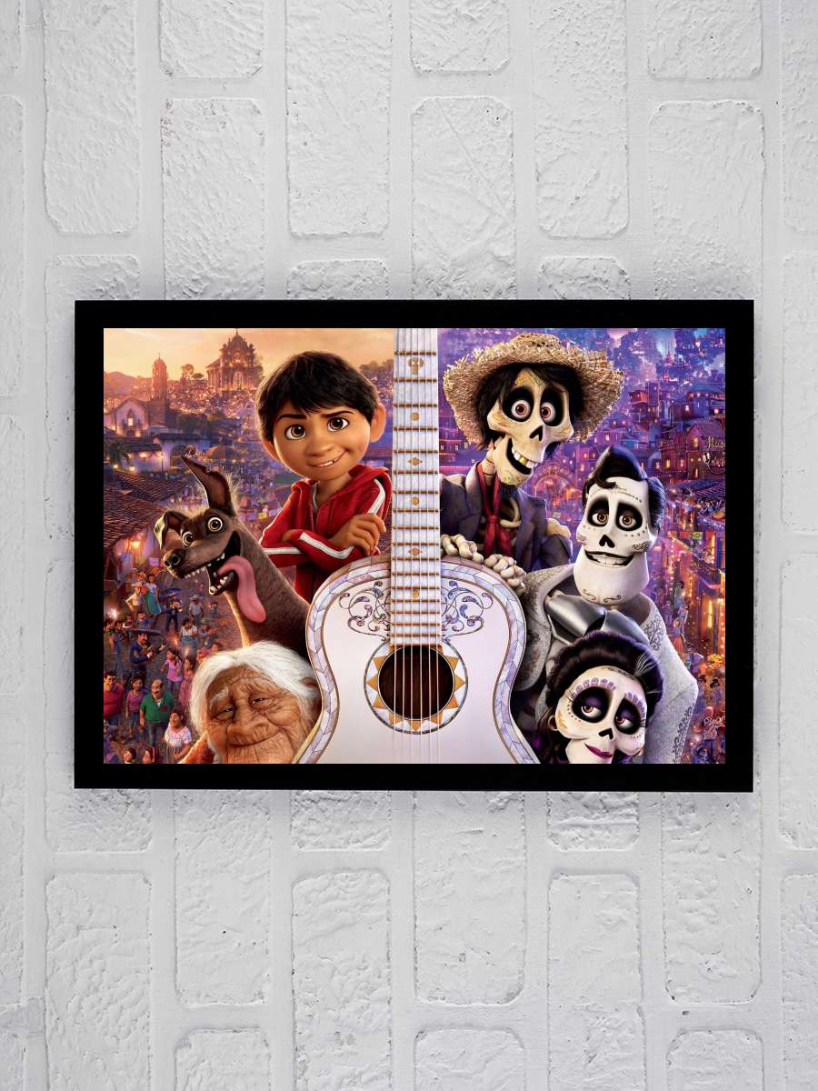 Coco Film Tablo Siyah Çerçeveli Film Poster Afiş Tablo