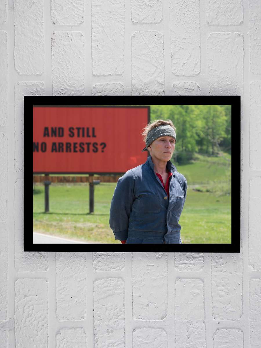 Üç Billboard Ebbing Çıkışı, Missouri - Three Billboards Outside Ebbing, Missouri Film Tablo Siyah Çerçeveli Film Poster Afiş Tablo