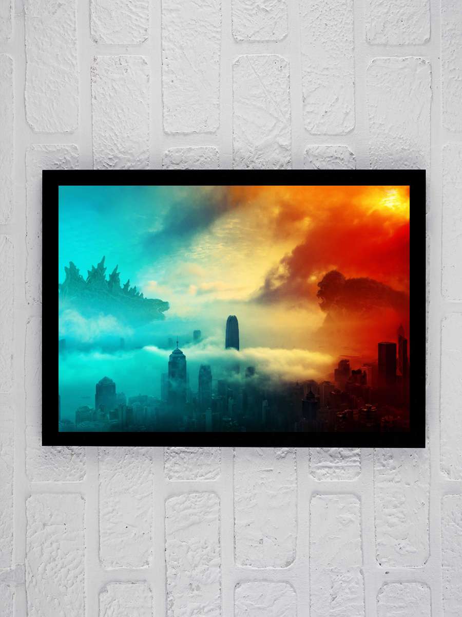 Godzilla vs. Kong Film Tablo Siyah Çerçeveli Film Poster Afiş Tablo