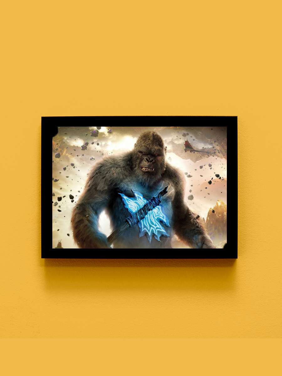 Godzilla vs. Kong Film Tablo Siyah Çerçeveli Film Poster Afiş Tablo