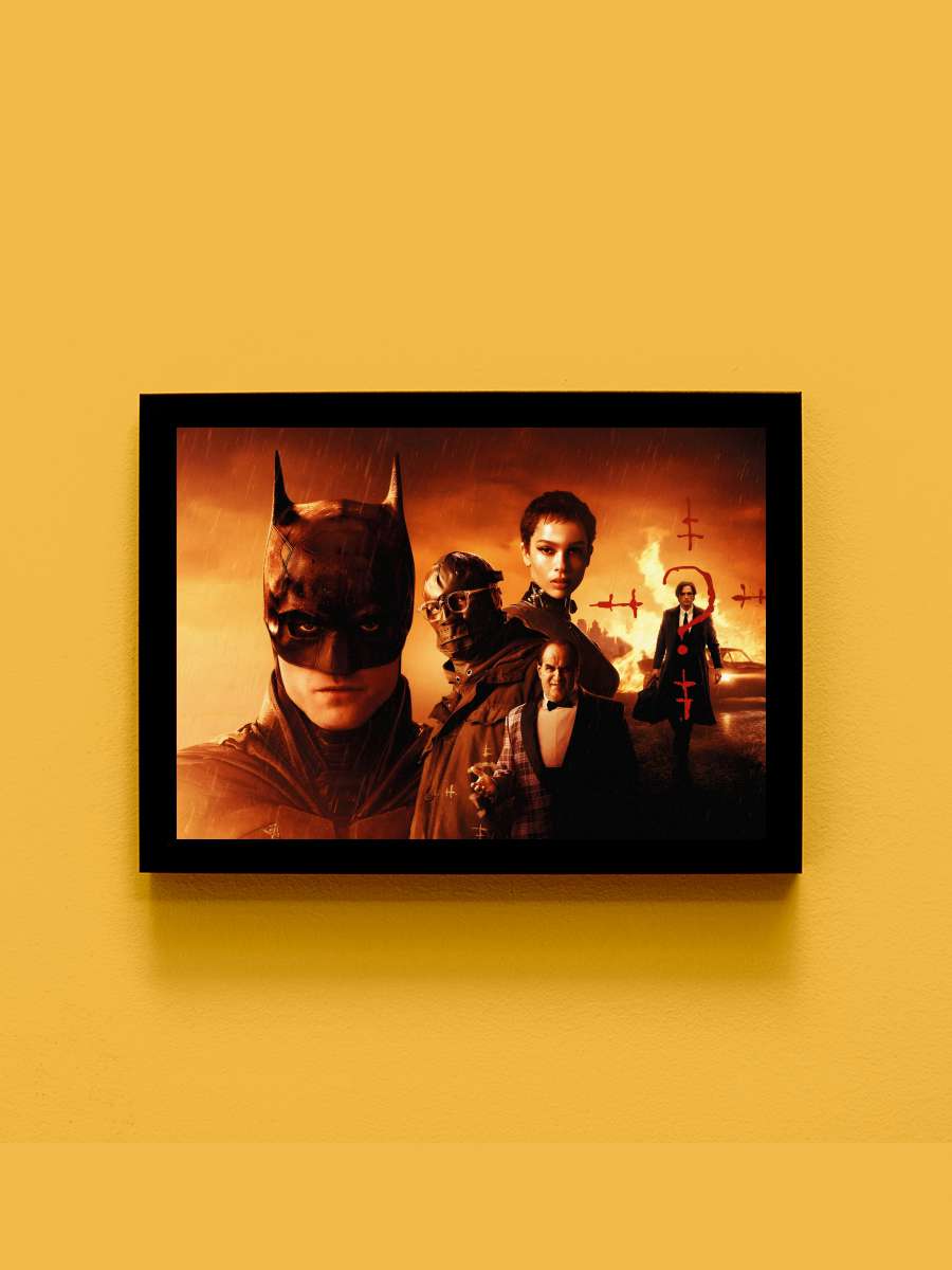 The Batman Film Tablo Siyah Çerçeveli Film Poster Afiş Tablo