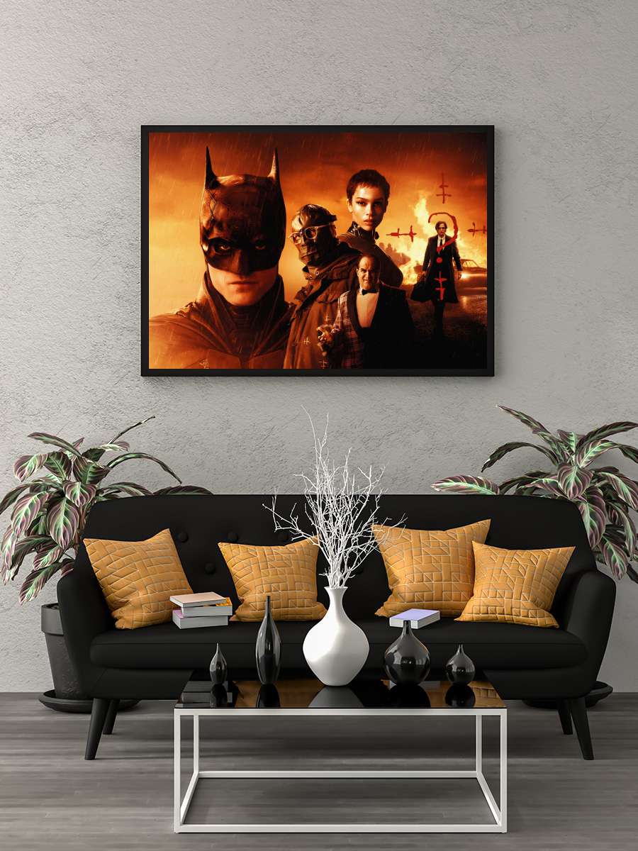 The Batman Film Tablo Siyah Çerçeveli Film Poster Afiş Tablo