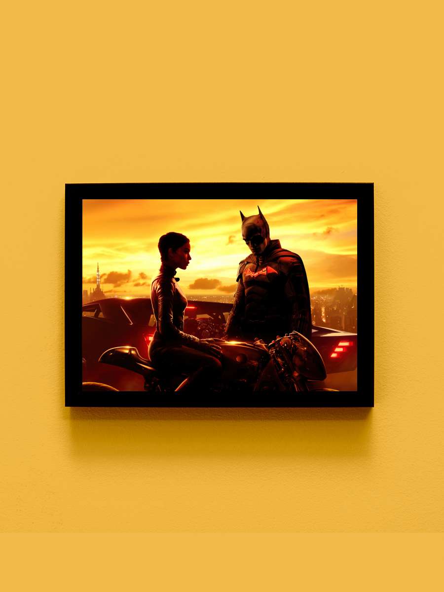 The Batman Film Tablo Siyah Çerçeveli Film Poster Afiş Tablo