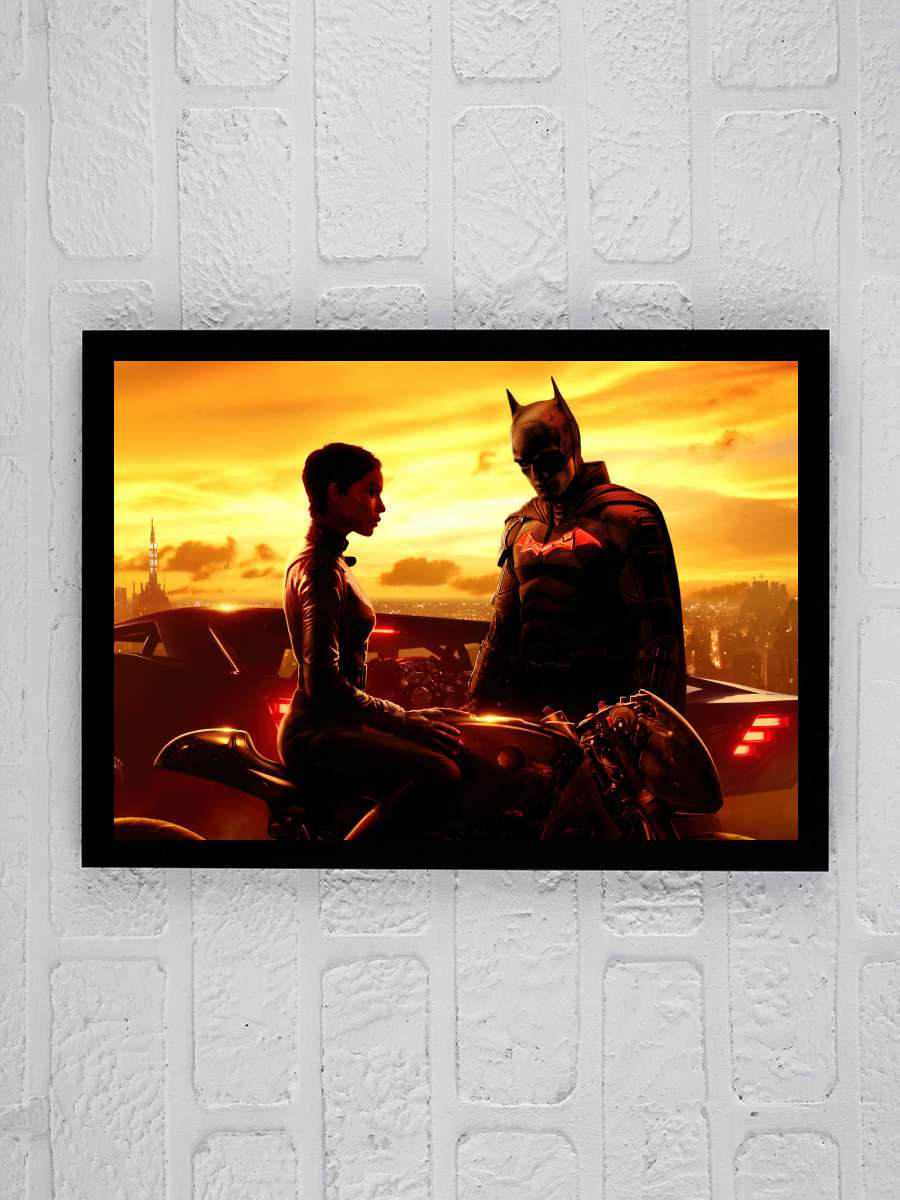 The Batman Film Tablo Siyah Çerçeveli Film Poster Afiş Tablo