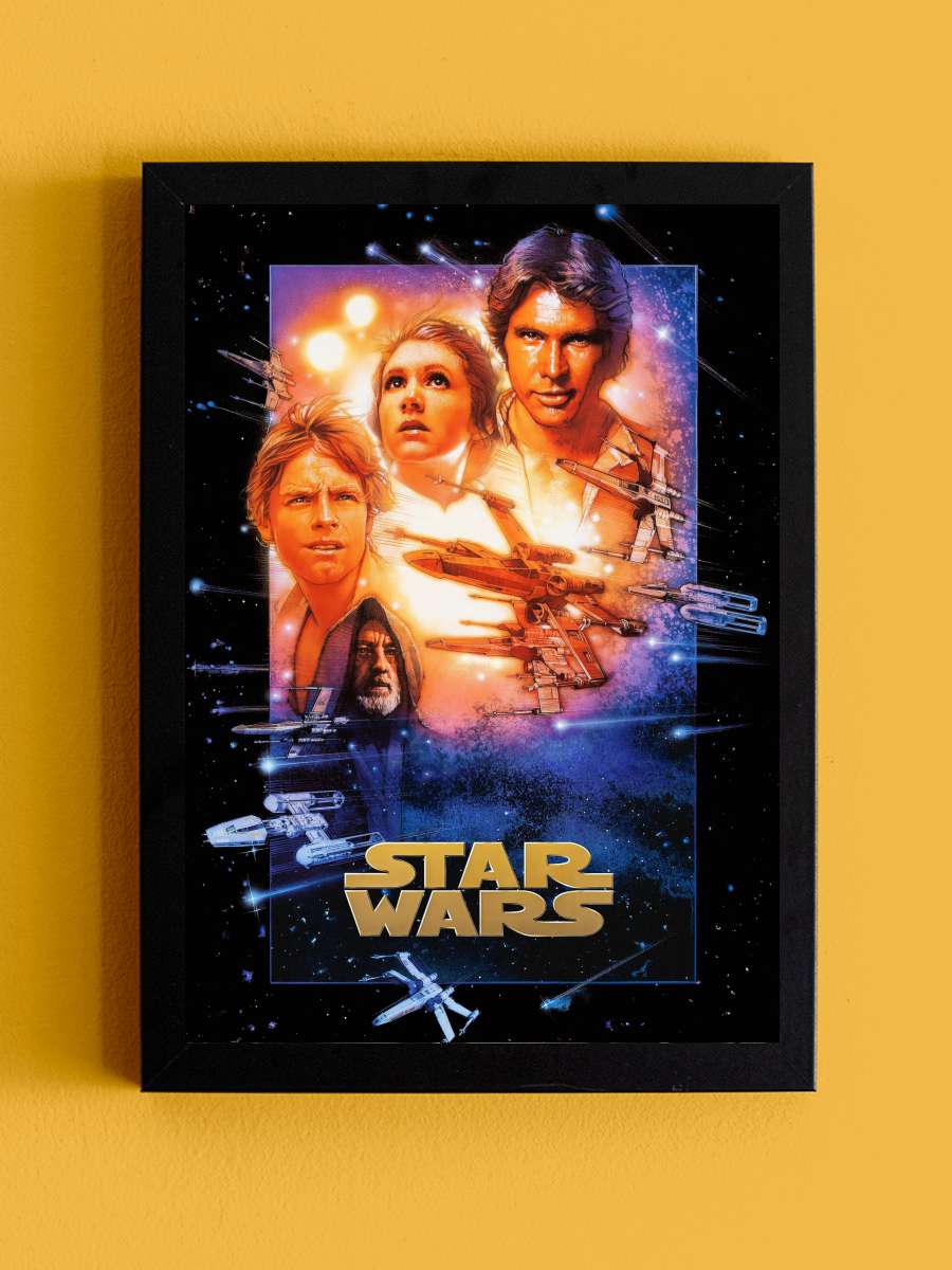 Yıldız Savaşları: Yeni Umut - Star Wars Film Tablo Siyah Çerçeveli Film Poster Afiş Tablo