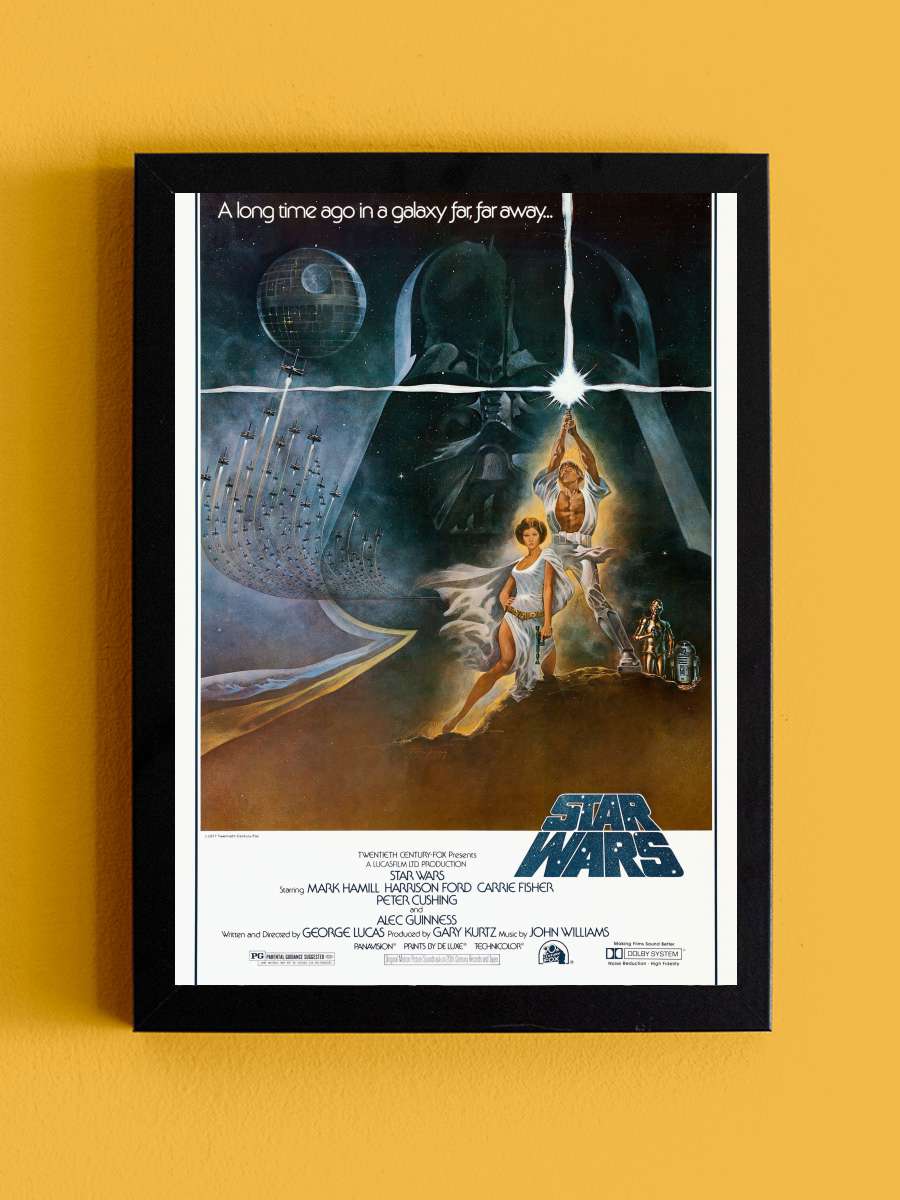 Yıldız Savaşları: Yeni Umut - Star Wars Film Tablo Siyah Çerçeveli Film Poster Afiş Tablo