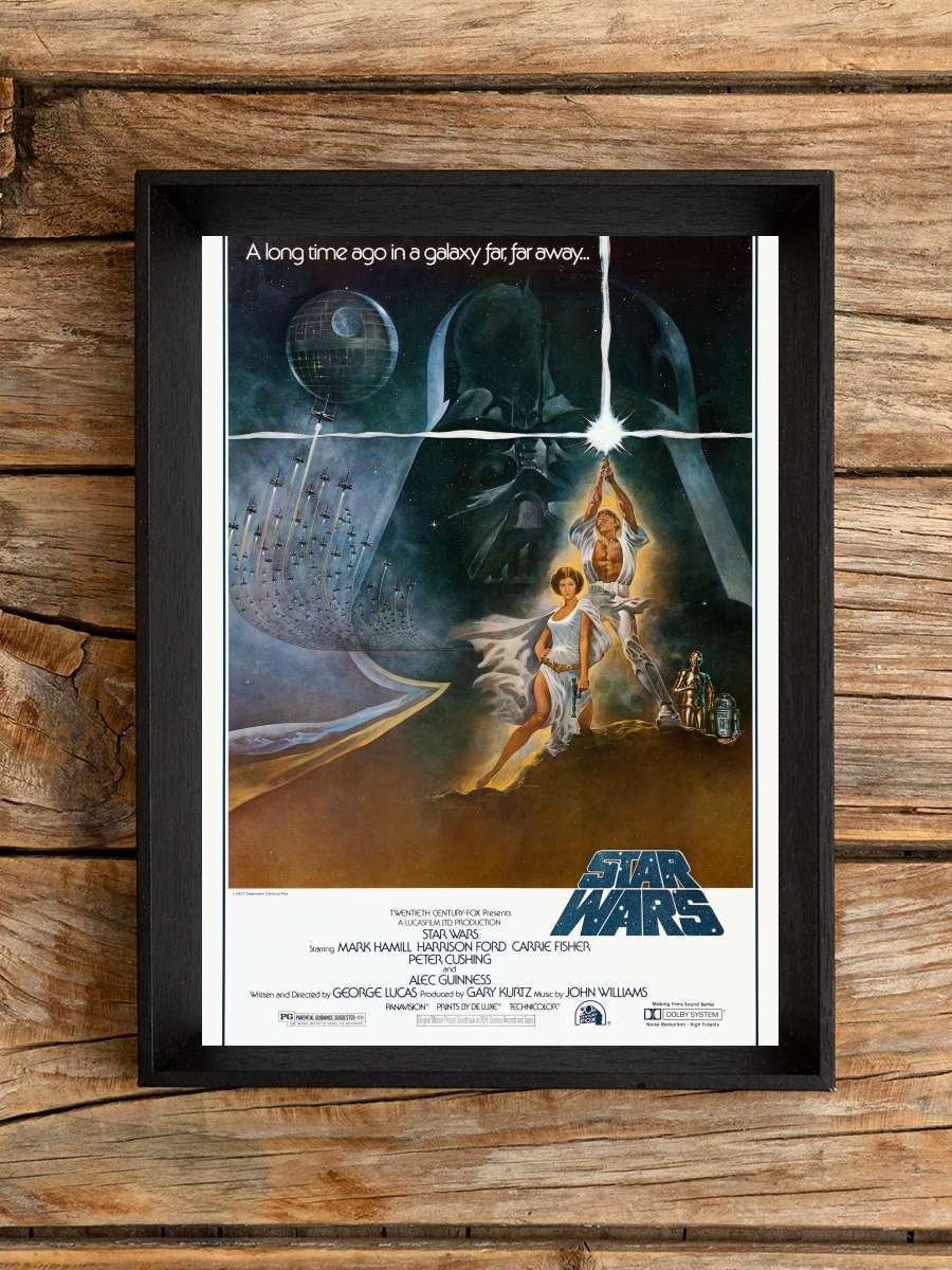 Yıldız Savaşları: Yeni Umut - Star Wars Film Tablo Siyah Çerçeveli Film Poster Afiş Tablo