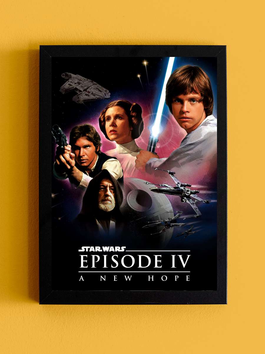 Yıldız Savaşları: Yeni Umut - Star Wars Film Tablo Siyah Çerçeveli Film Poster Afiş Tablo