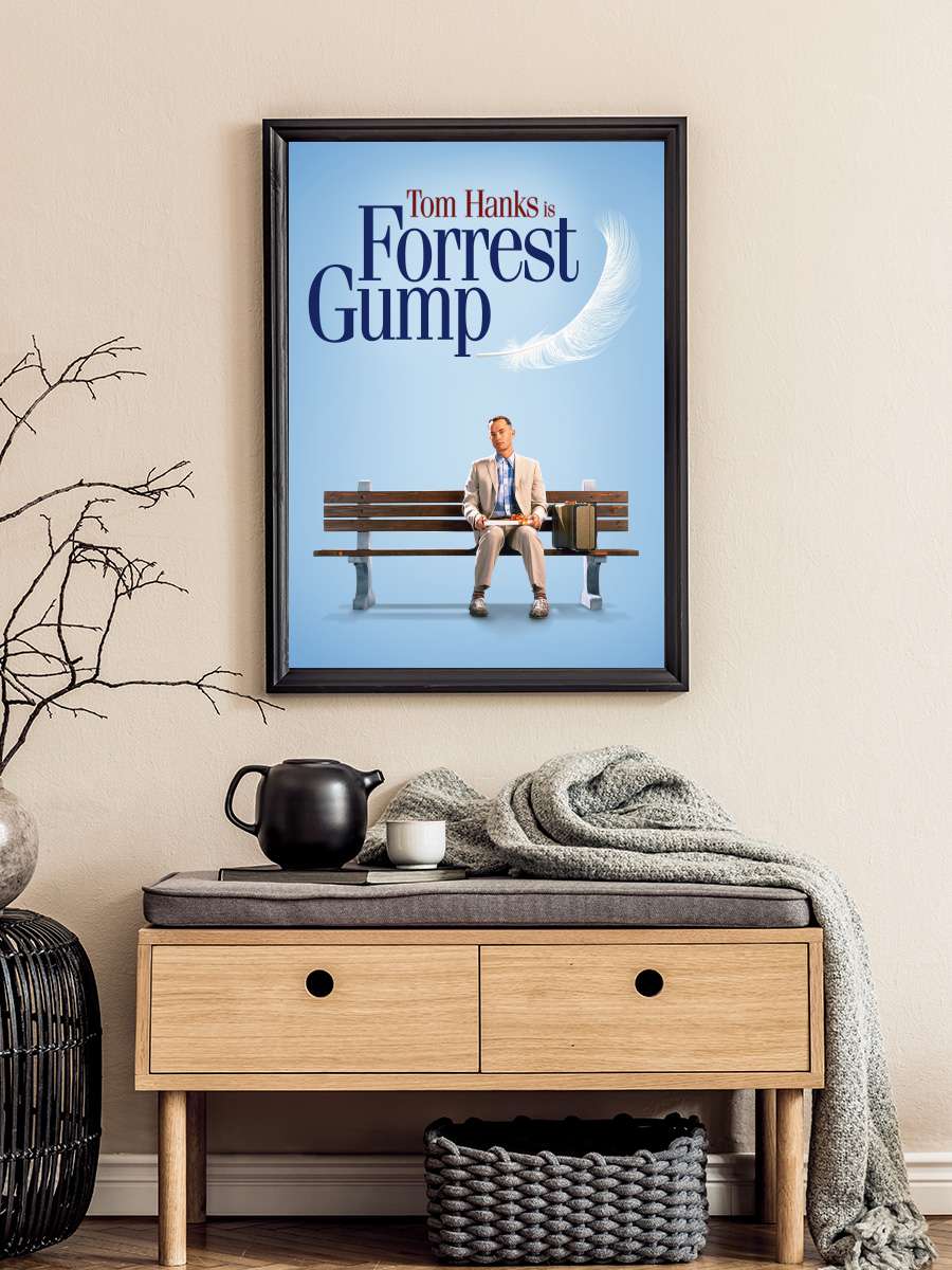 Forrest Gump Film Tablo Siyah Çerçeveli Film Poster Afiş Tablo