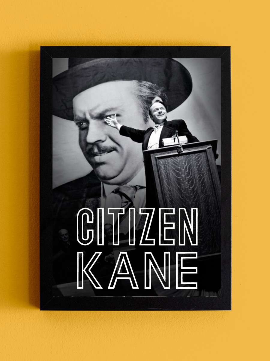 Yurttaş Kane - Citizen Kane Film Tablo Siyah Çerçeveli Film Poster Afiş Tablo