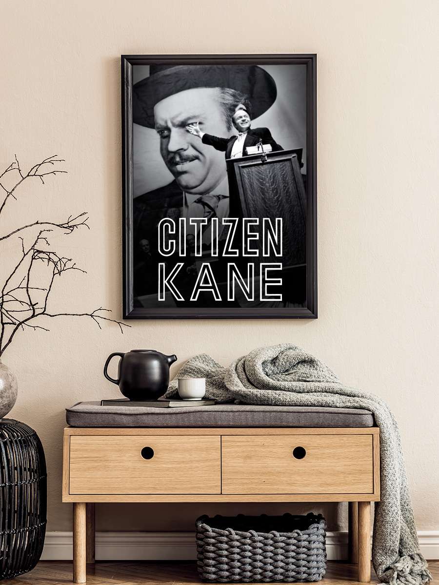 Yurttaş Kane - Citizen Kane Film Tablo Siyah Çerçeveli Film Poster Afiş Tablo