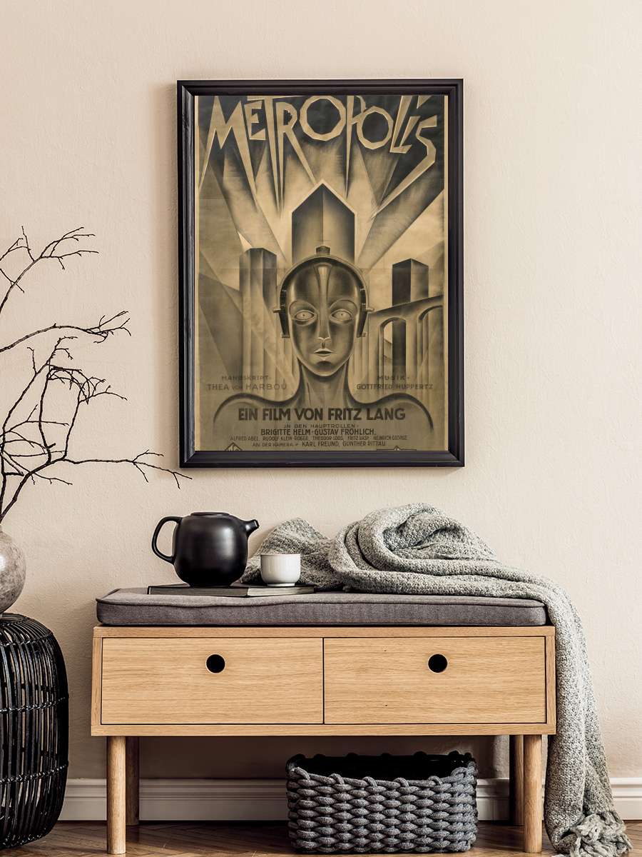 Metropolis Film Tablo Siyah Çerçeveli Film Poster Afiş Tablo