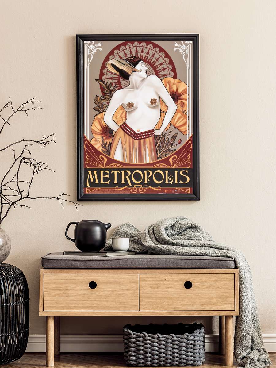 Metropolis Film Tablo Siyah Çerçeveli Film Poster Afiş Tablo