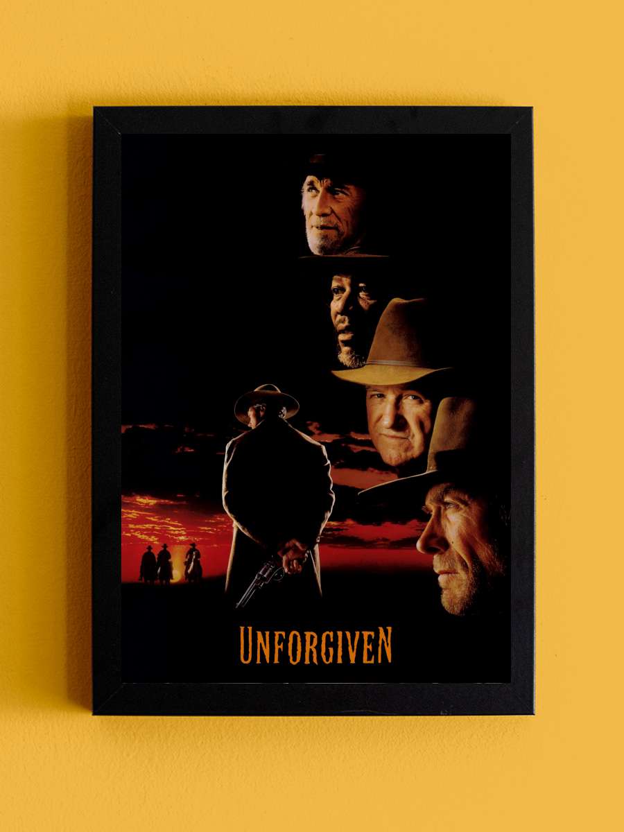 Affedilmeyen - Unforgiven Film Tablo Siyah Çerçeveli Film Poster Afiş Tablo