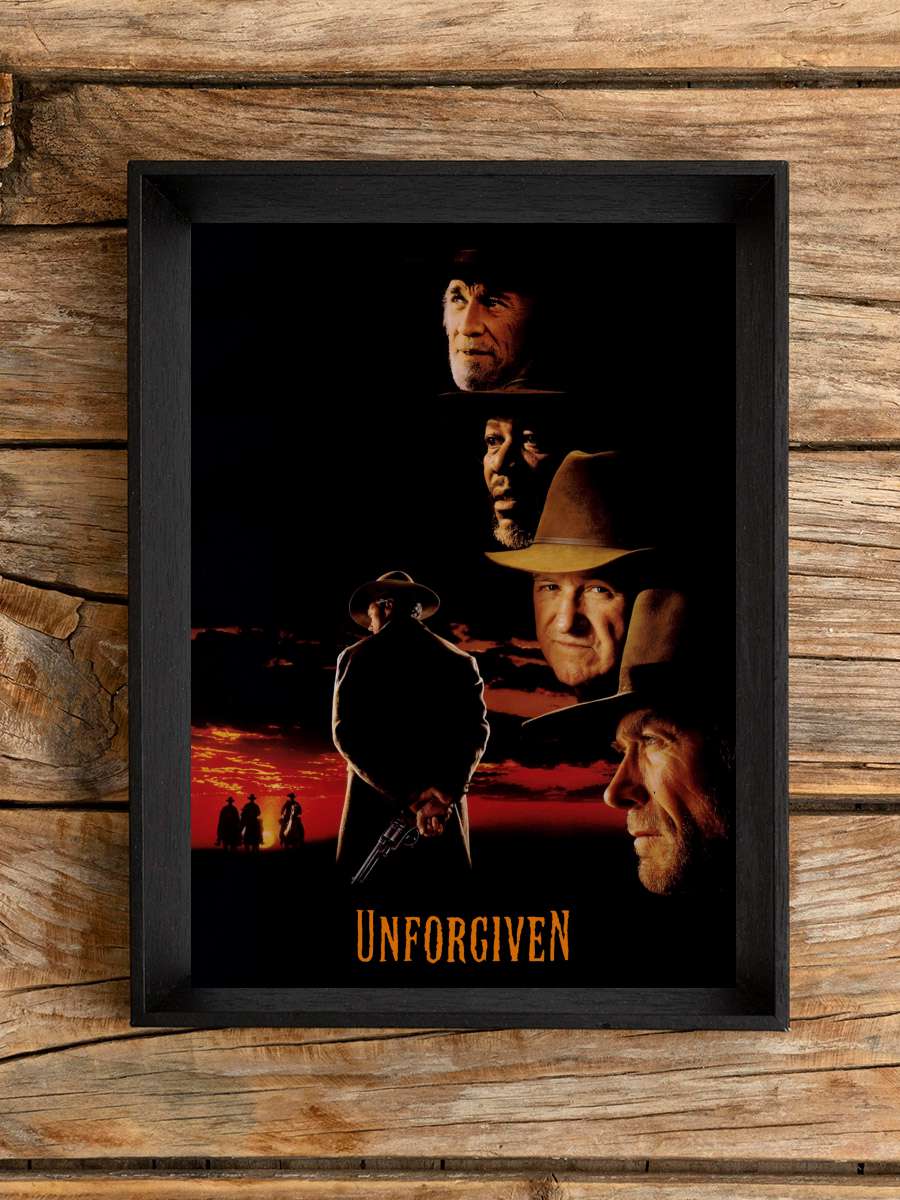 Affedilmeyen - Unforgiven Film Tablo Siyah Çerçeveli Film Poster Afiş Tablo