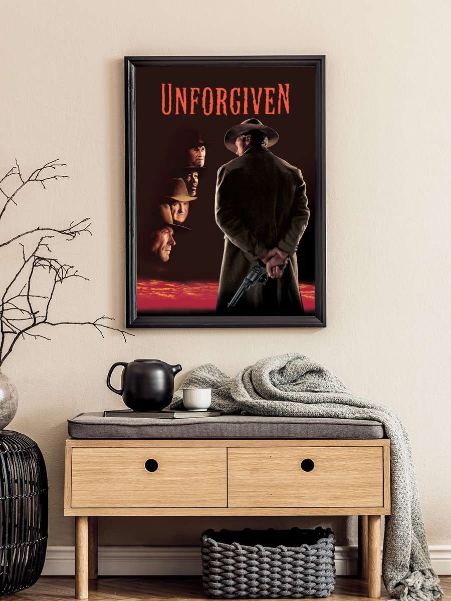 Affedilmeyen - Unforgiven Film Tablo Siyah Çerçeveli Film Poster Afiş Tablo