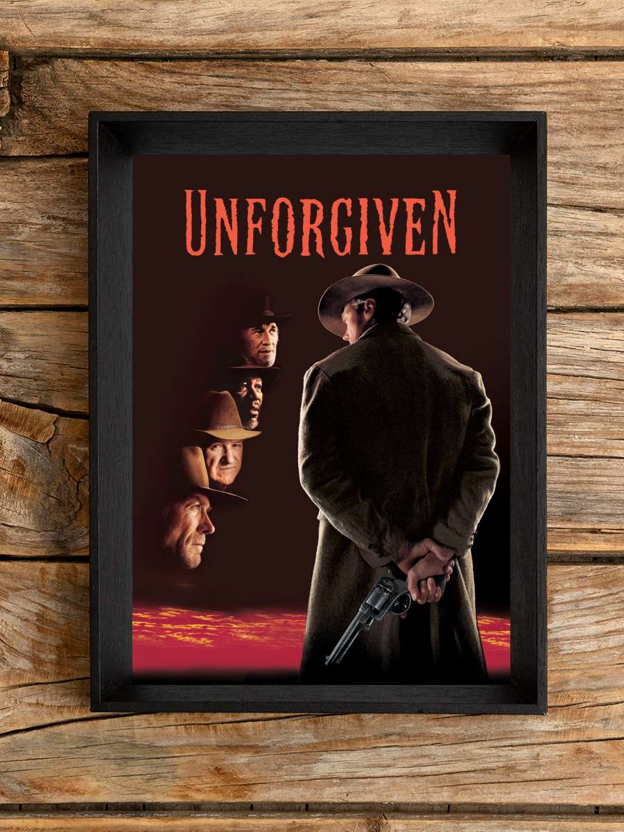 Affedilmeyen - Unforgiven Film Tablo Siyah Çerçeveli Film Poster Afiş Tablo