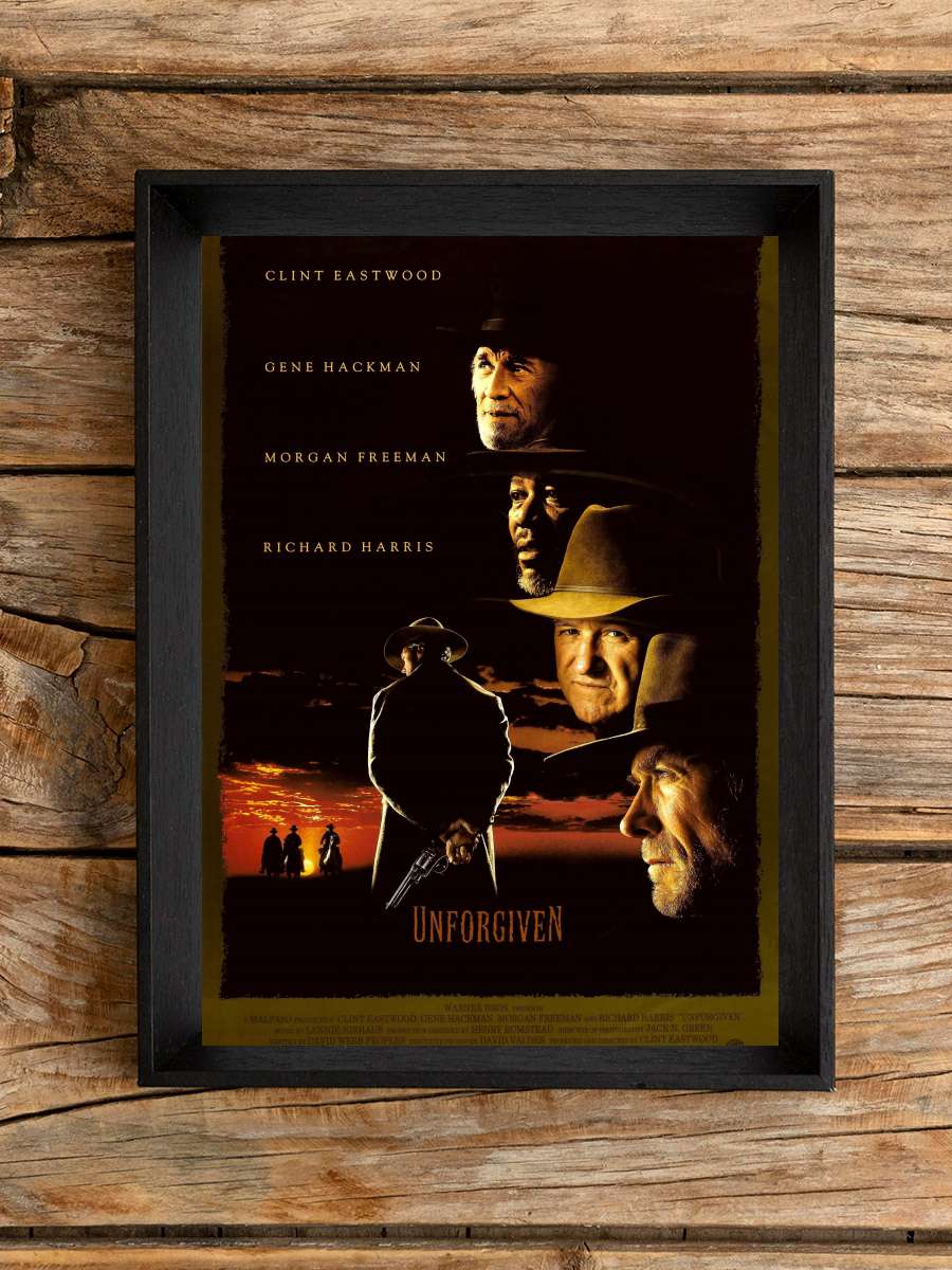 Affedilmeyen - Unforgiven Film Tablo Siyah Çerçeveli Film Poster Afiş Tablo