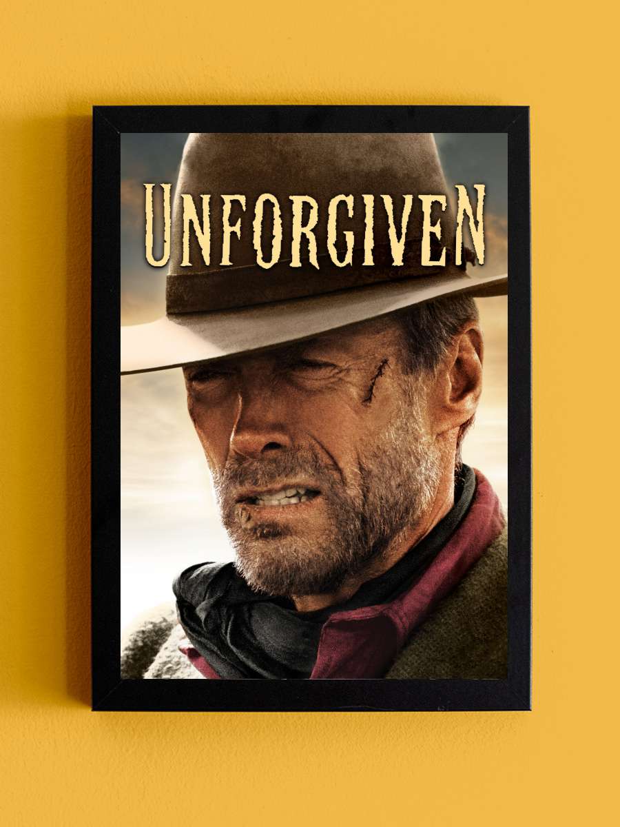 Affedilmeyen - Unforgiven Film Tablo Siyah Çerçeveli Film Poster Afiş Tablo