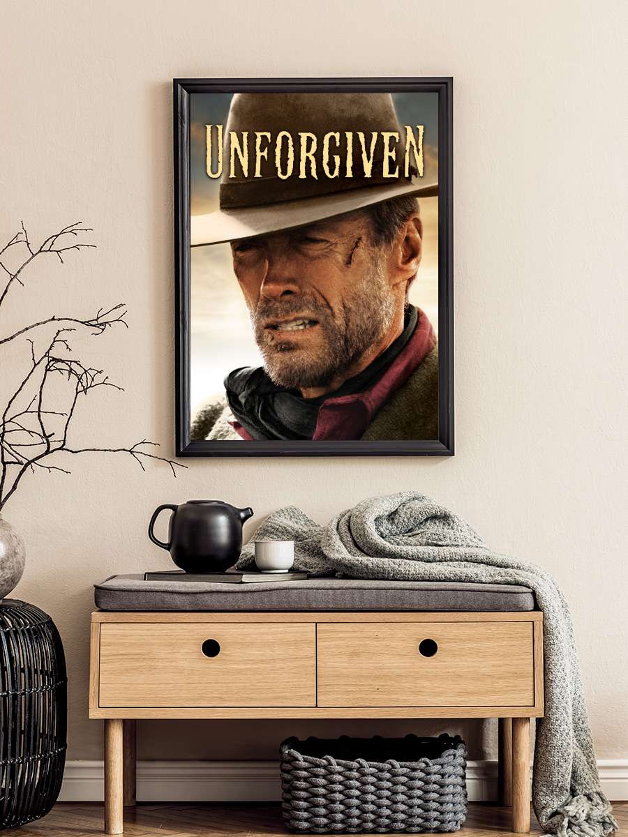 Affedilmeyen - Unforgiven Film Tablo Siyah Çerçeveli Film Poster Afiş Tablo