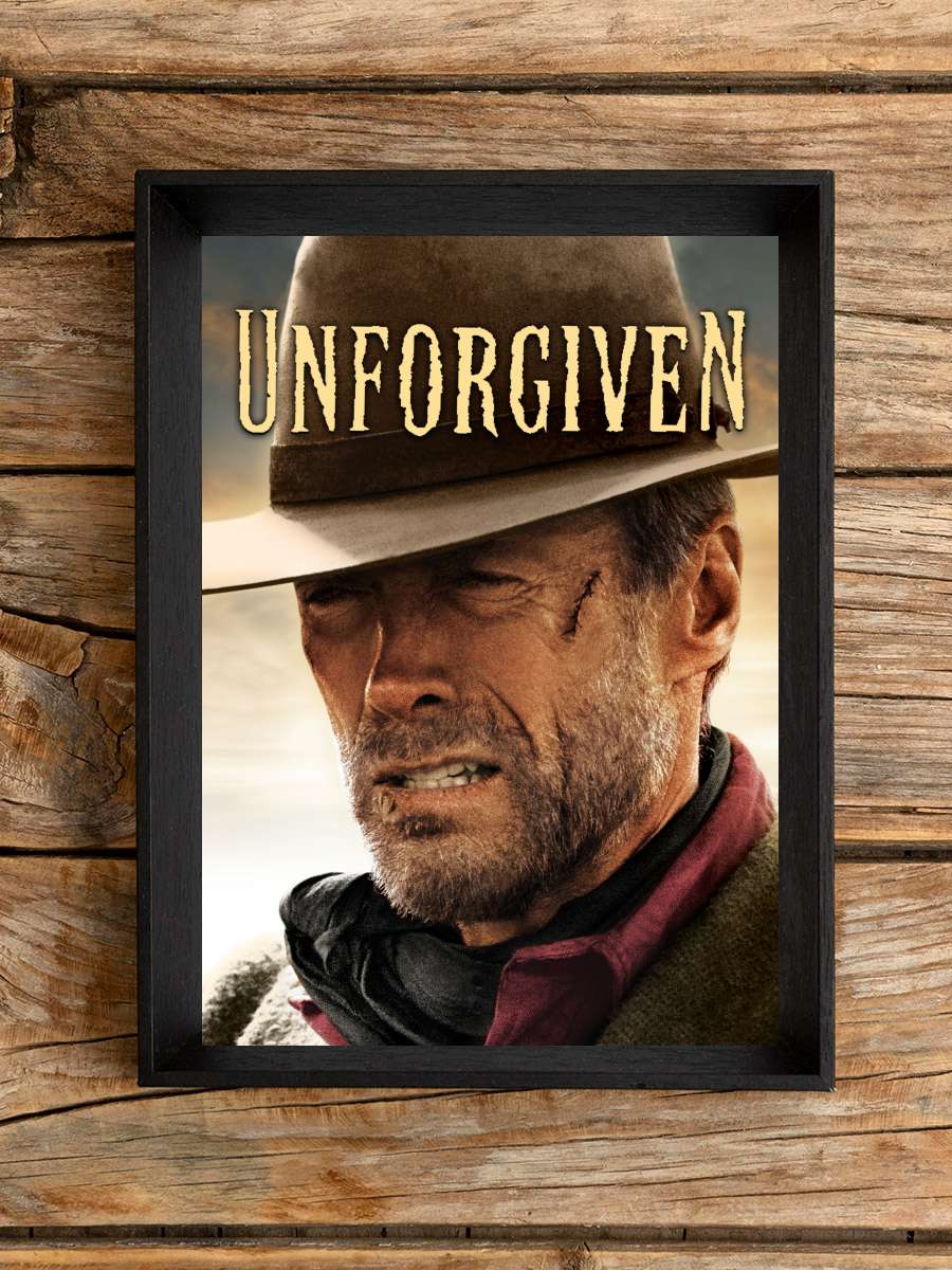 Affedilmeyen - Unforgiven Film Tablo Siyah Çerçeveli Film Poster Afiş Tablo