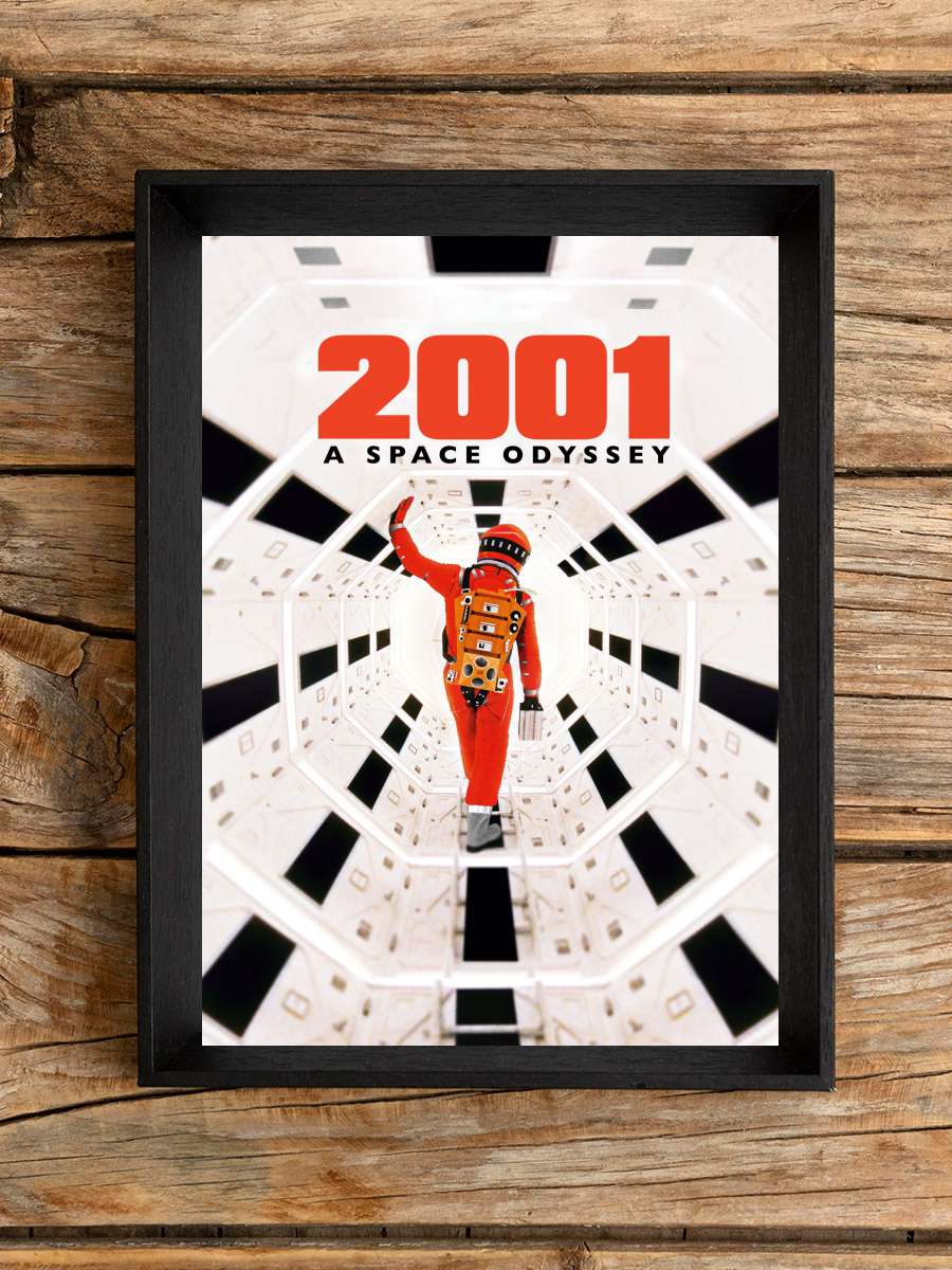 2001: Uzay Yolu Macerası - 2001: A Space Odyssey Film Tablo Siyah Çerçeveli Film Poster Afiş Tablo