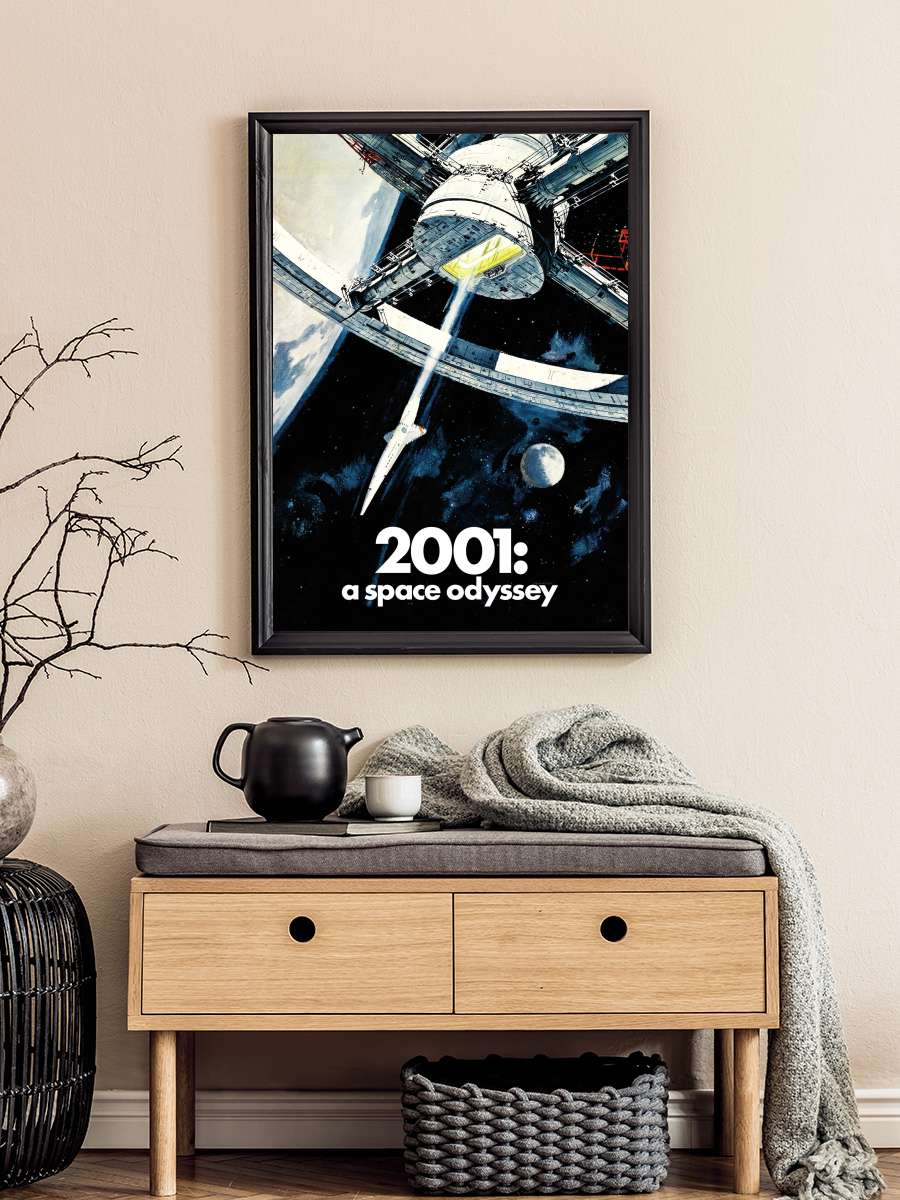 2001: Uzay Yolu Macerası - 2001: A Space Odyssey Film Tablo Siyah Çerçeveli Film Poster Afiş Tablo