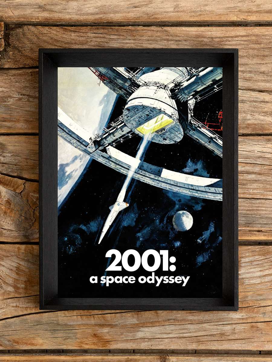 2001: Uzay Yolu Macerası - 2001: A Space Odyssey Film Tablo Siyah Çerçeveli Film Poster Afiş Tablo