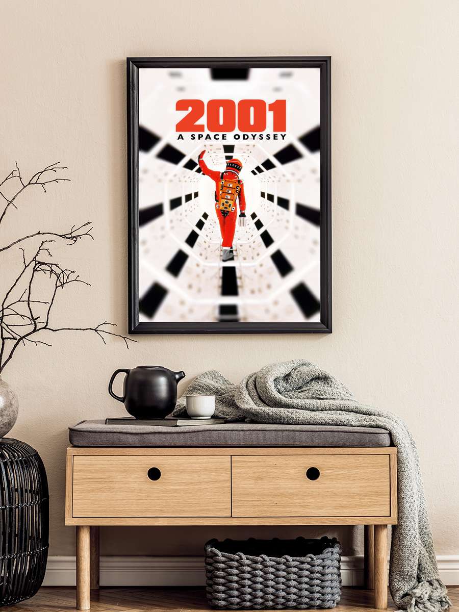 2001: Uzay Yolu Macerası - 2001: A Space Odyssey Film Tablo Siyah Çerçeveli Film Poster Afiş Tablo