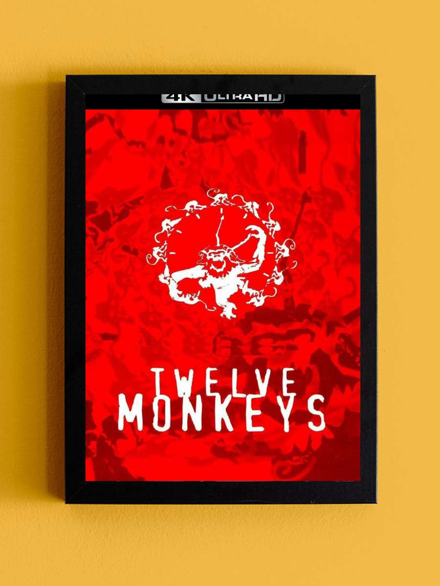 12 Maymun - Twelve Monkeys Film Tablo Siyah Çerçeveli Film Poster Afiş Tablo