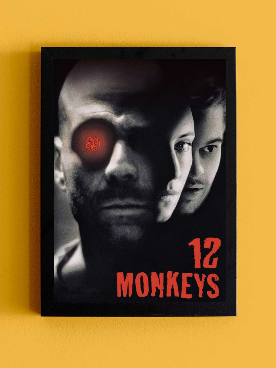 12 Maymun - Twelve Monkeys Film Tablo Siyah Çerçeveli Film Poster Afiş Tablo