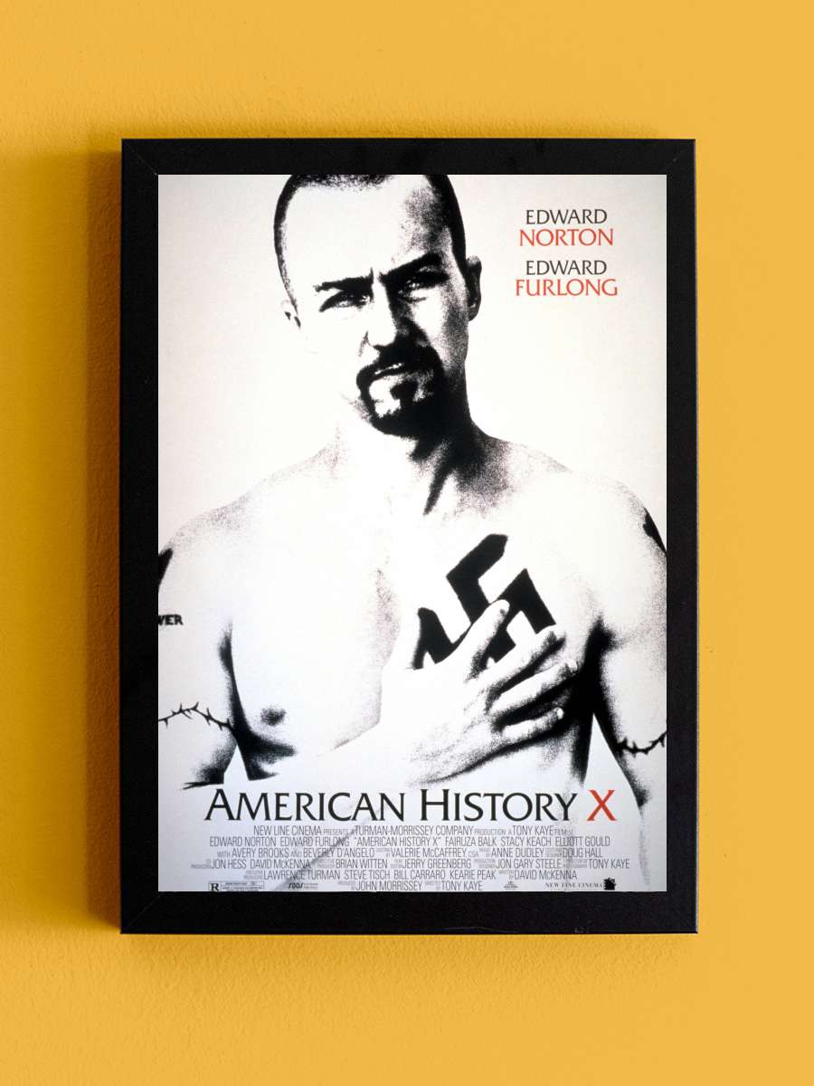 Geçmişin Gölgesinde - American History X Film Tablo Siyah Çerçeveli Film Poster Afiş Tablo