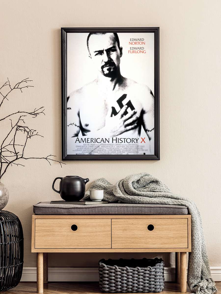 Geçmişin Gölgesinde - American History X Film Tablo Siyah Çerçeveli Film Poster Afiş Tablo