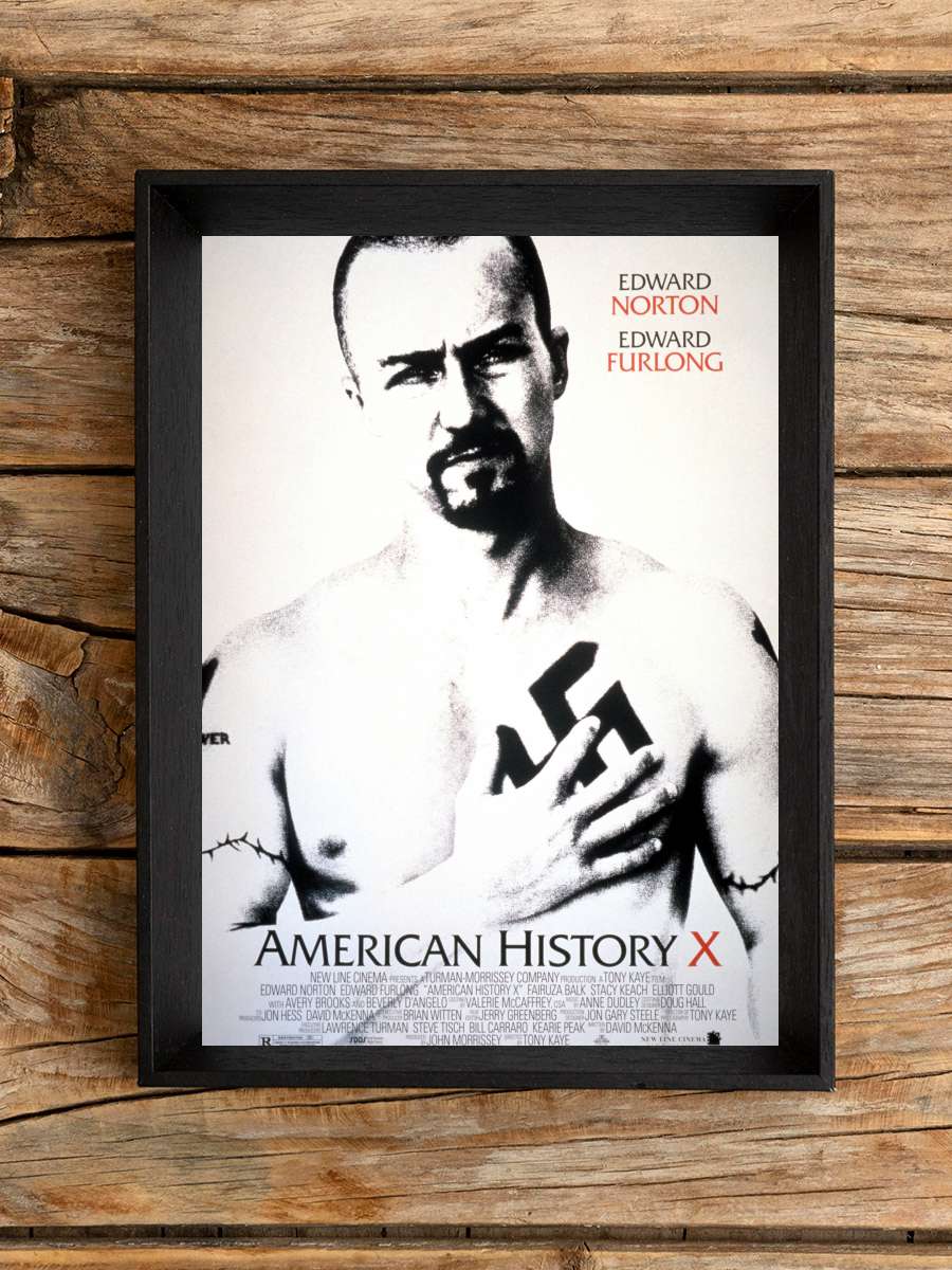 Geçmişin Gölgesinde - American History X Film Tablo Siyah Çerçeveli Film Poster Afiş Tablo