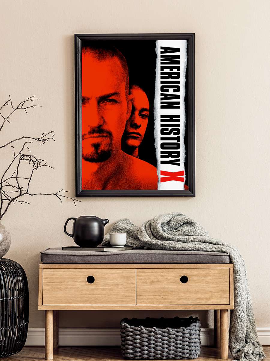 Geçmişin Gölgesinde - American History X Film Tablo Siyah Çerçeveli Film Poster Afiş Tablo